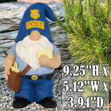Mood Lab Garden Gnome - Funny Postman Gnome Figurine - 9.25 Inch Tall Lawn Statue - for Outdoor or House Decor