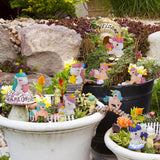 Miniature Unicorn Figurines Set - Funny Mini Statue Kit of 9 pcs - Unicorn Fairy Garden Accessories