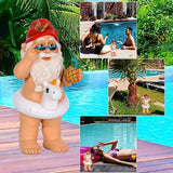 Garden Gnome with Unicorn - Funny Gnome Statue - 9 Inch Tall Lawn Figurine - for Outdoor or House Decor