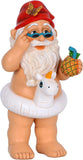 Garden Gnome with Unicorn - Funny Gnome Statue - 9 Inch Tall Lawn Figurine - for Outdoor or House Decor