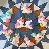 Miniature Unicorn Figurines Set - Funny Mini Statue Kit of 9 pcs - Unicorn Fairy Garden Accessories