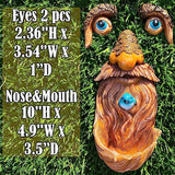 Tree Faces Decor Outdoor - Old Man Bird Feeder - Tree Hugger Garden Decoration - Yard Art Statues