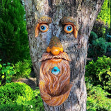 Tree Faces Decor Outdoor - Old Man Bird Feeder - Tree Hugger Garden Decoration - Yard Art Statues