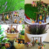 Fairy garden House set Miniature Swing Figurines Kit Accessories Gnome Mood Lab