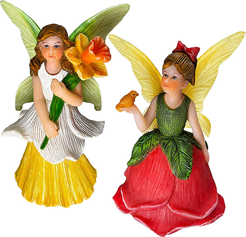 Fairy Garden Miniature Fairy Figurines Flower Girls Set of