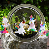 Miniature Unicorn Figurines Set - Funny Mini Statue Kit of 4 pcs - Unicorn Fairy Garden Accessories