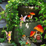 Fairy Garden Miniature Kit - Mushroom House Set of 6 pcs - Figurines and Accessories for Outdoor or House Decor