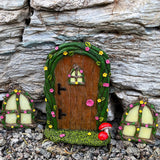 Fairy Garden Miniature Door and 2 Windows for Tree - Yard Decoration Accessories Set of 3 pcs