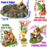 Fairy garden House set Miniature Figurines pond Kit Accessories Gnome Mood Lab