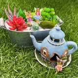 Fairy Garden Miniature Teapot House Kit - Figurines and Accessories Set of 4 pcs