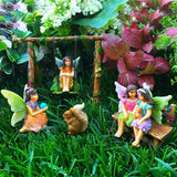 Fairy garden House set Miniature Swing Figurines Kit Accessories Gnome Mood Lab