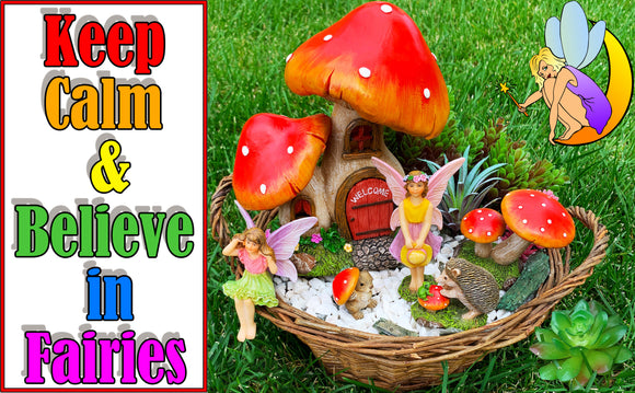 Mood Lab Fairy garden  mushroom houseset for House and Outdoor