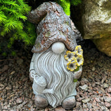 Garden Gnome - Key Hider Gnome Figurine - 9.25 Inch Lawn Statue - for Outdoor or House Decor