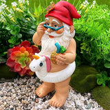Garden Gnome with Unicorn - Funny Gnome Statue - 9 Inch Tall Lawn Figurine - for Outdoor or House Decor