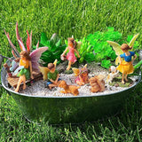 Fairy Garden - Miniature Fairies Figurines with Animals - Statues & Accessories Decor Set of 8 pcs