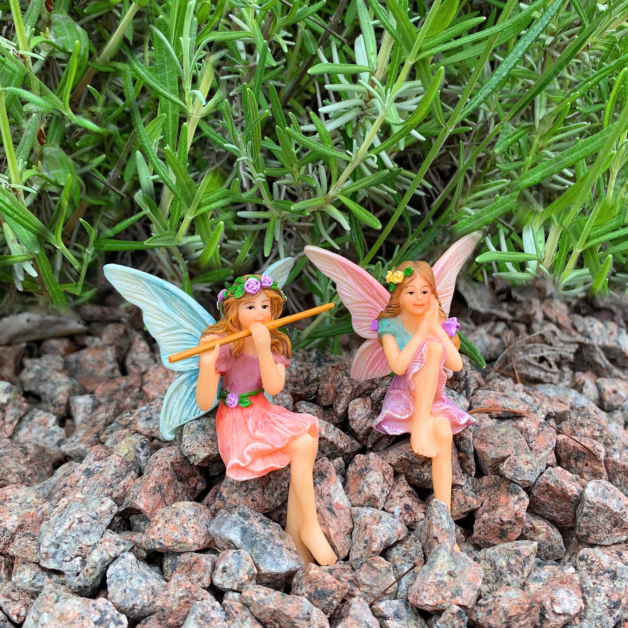 ❤️ Fairy Garden Miniature Sitting Girls Set, Kit for Outdoor or House Decor  – Mood Lab