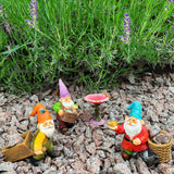 Garden Gnome House Fairy set Miniature Figurines Kit Accessories Mood Lab