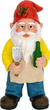 Garden Gnome - BBQ Chef Gnome - 9.45 Inch Tall Statue Lawn Garden Figurine - for Outdoor or House Decor
