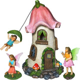 Fairy Garden Miniature Flower House Kit - Figurines and Accessories Set of 4 pcs