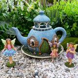 Fairy Garden Miniature Teapot House Kit - Figurines and Accessories Set of 4 pcs