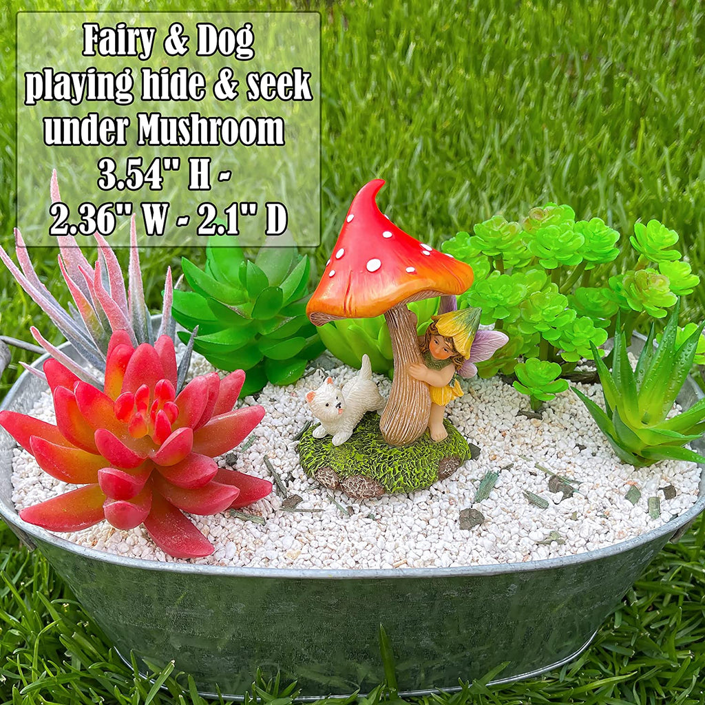 Fairy Garden Miniature Figurines and Accessories - Hide and Seek Statu ...