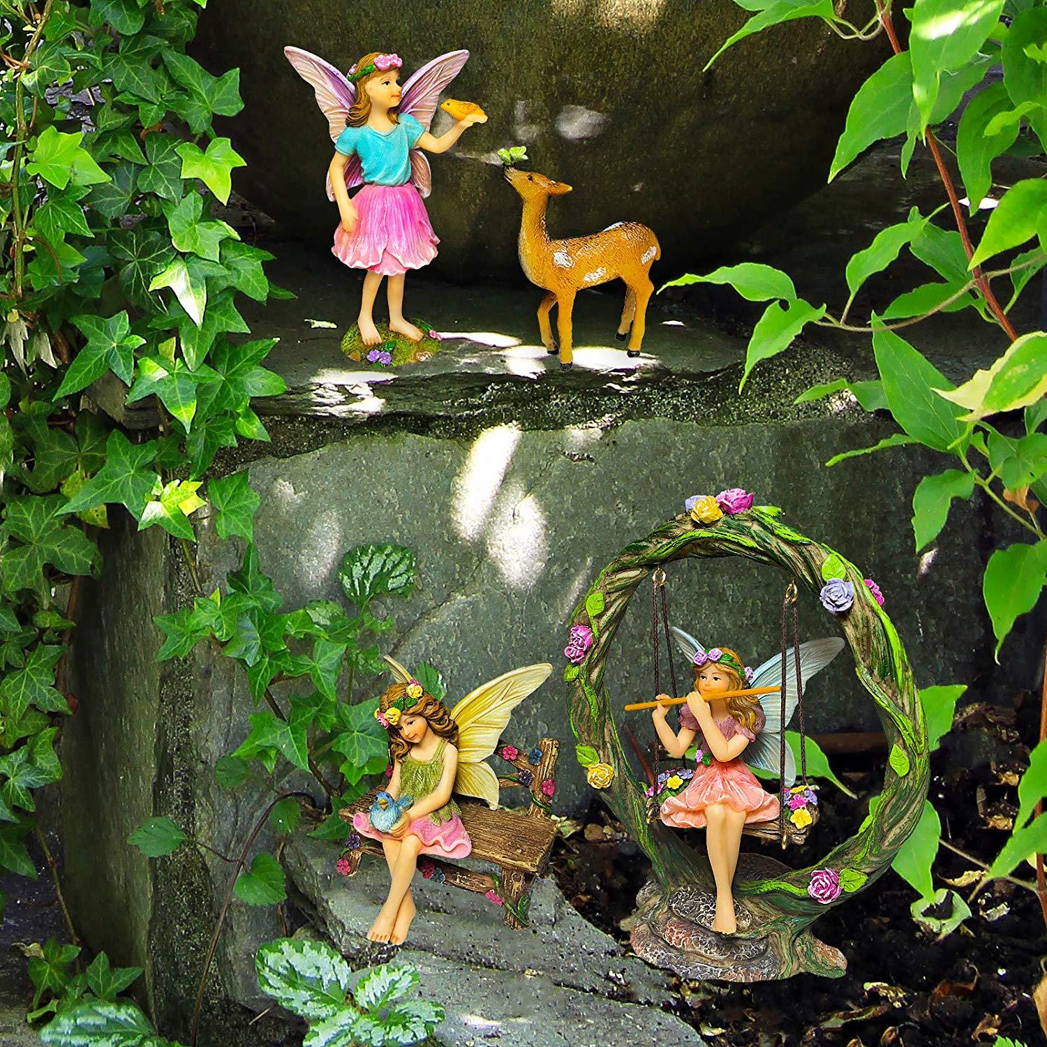 Fairy garden kit, Fairy accessories, Miniature deer, fairy house