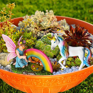 Fairy Garden - Unicorn Rainbow Set of 2 pcs - Miniature Figurines & Accessories Kit