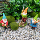 Miniature Garden Gnomes - Working Gnomes Kit of 3 pcs - Figurines and Accessories Set