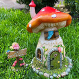 Fairy Garden Mushroom House Kit with Miniature Welcome Sign - Accessories Set of 2 pcs