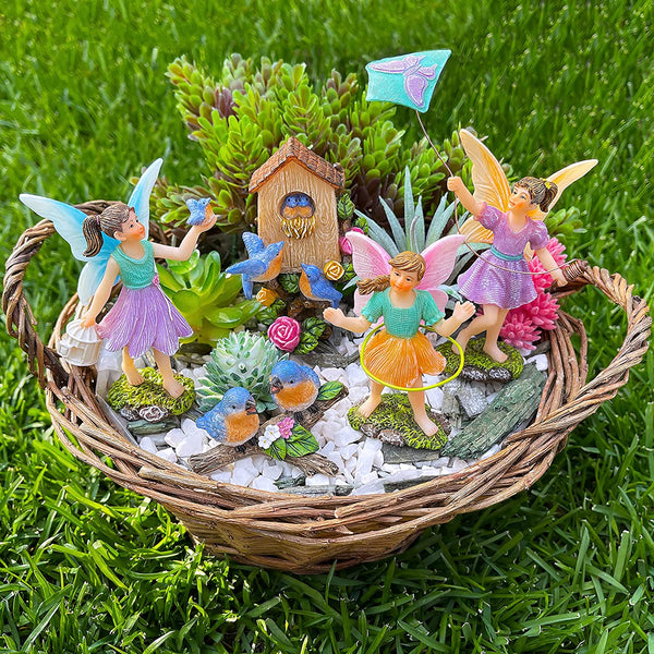 FC Design 12-PC Mini Fairy with Unicorn 3H Miniature Fairy Fantasy  Decoration Figurine Set