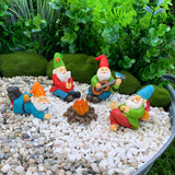 Miniature Garden Gnomes - Camping Gnome Kit of 5 pcs - Figurines and Accessories Set