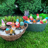Miniature Garden Gnomes - Camping Gnome Kit of 5 pcs - Figurines and Accessories Set
